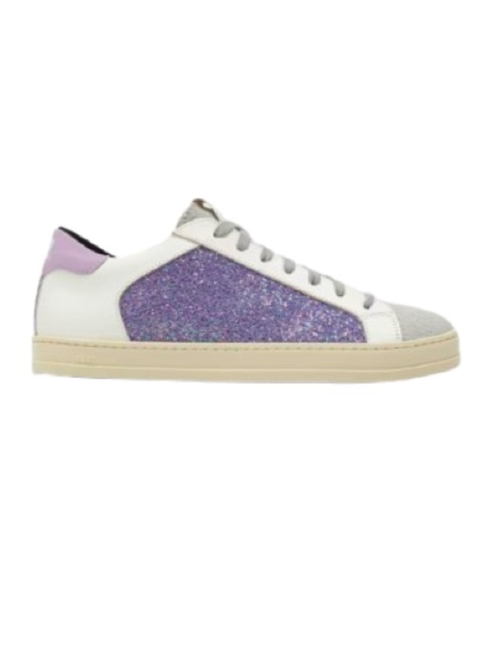 P448 John Melrose Glitter Sneaker Sz 38 Lavender Italian Distressed Streetwear